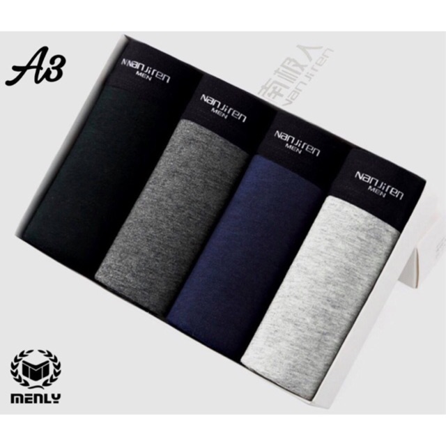 Quần sịp nam, quần lót nam chất cotton cao cấp combo 4 quần