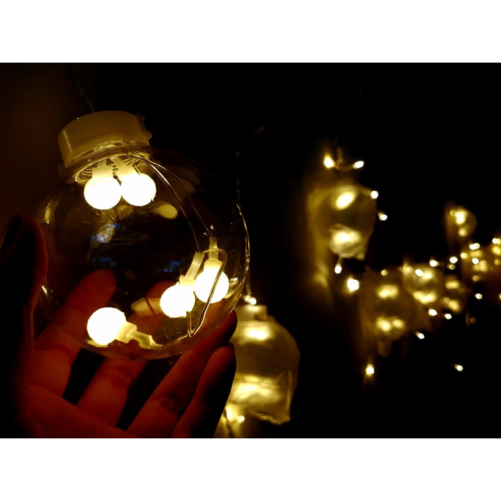 [Sale off 20%] Bộ 12 đèn nháy trang trí hình cầu dài 5m Đèn led cầu – Hàng 1 màu với nhiều chế độ nháy. | BigBuy360 - bigbuy360.vn