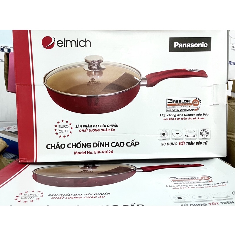 Chảo chống dính Elmich đáy từ quà tặng từ panasonic