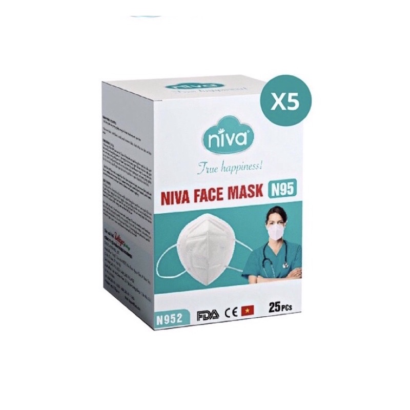 X5 Khẩu Trang Niva N95 Hộp 25c