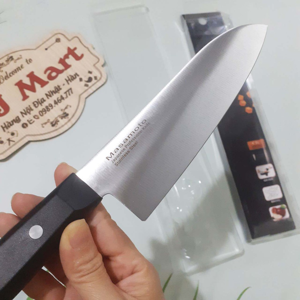 Dao Nhật MASAMOTO cao cấp siêu sắc SANTOKU165 MK106