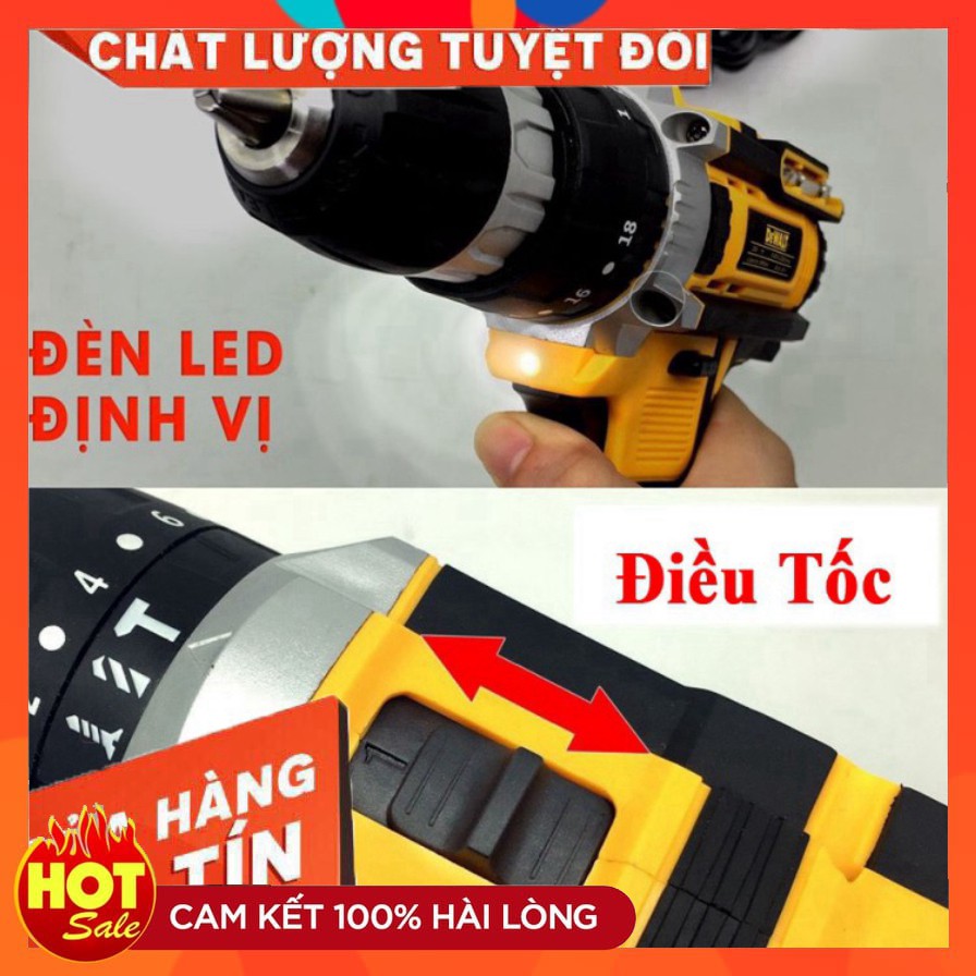 [chính hãng] Máy khoan pin Dewalt 26V 3 Chức Năng Máy 2 PIN kèm 24 Phụ Kiện [cam kết chất lượng]