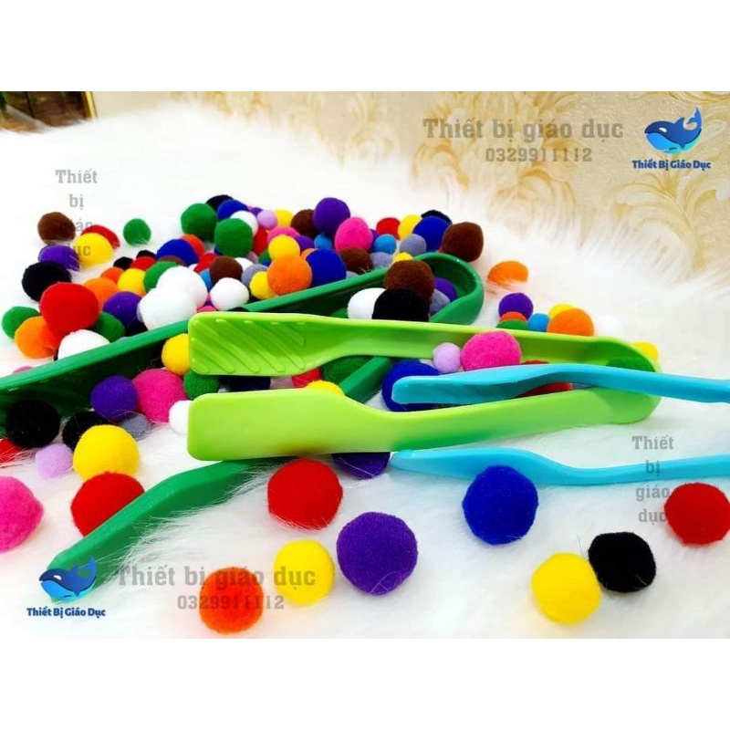 180 viên pompom đủ size đủ sắc màu tông màu chuẩn chứ không phải tông màu lờ lờ