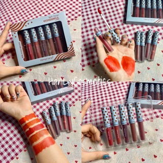 Set 5 cây son kem chấm bi HengFang
