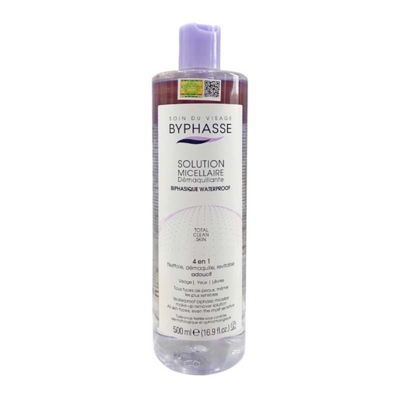 Nước tẩy trang Byphasse màu tím có dầu 500ml