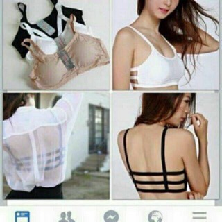 Áo bra 3 dây 3 màu đen & trắng & da