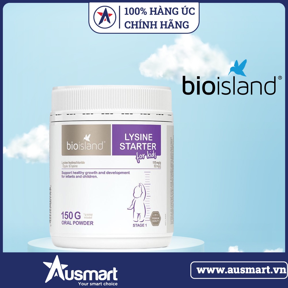 Bột hỗ trợ tăng chiều cao Bio Island Lysine Starter for Kids 150g