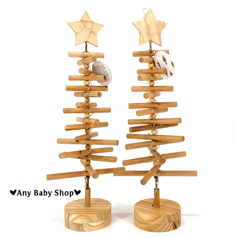 Đèn led cây thông Noel bằng gỗ mini vintage vừa decor phòng vừa làm đèn ngủ siêu lung linh(tặng kèm pin - phụ kiện)❣❣