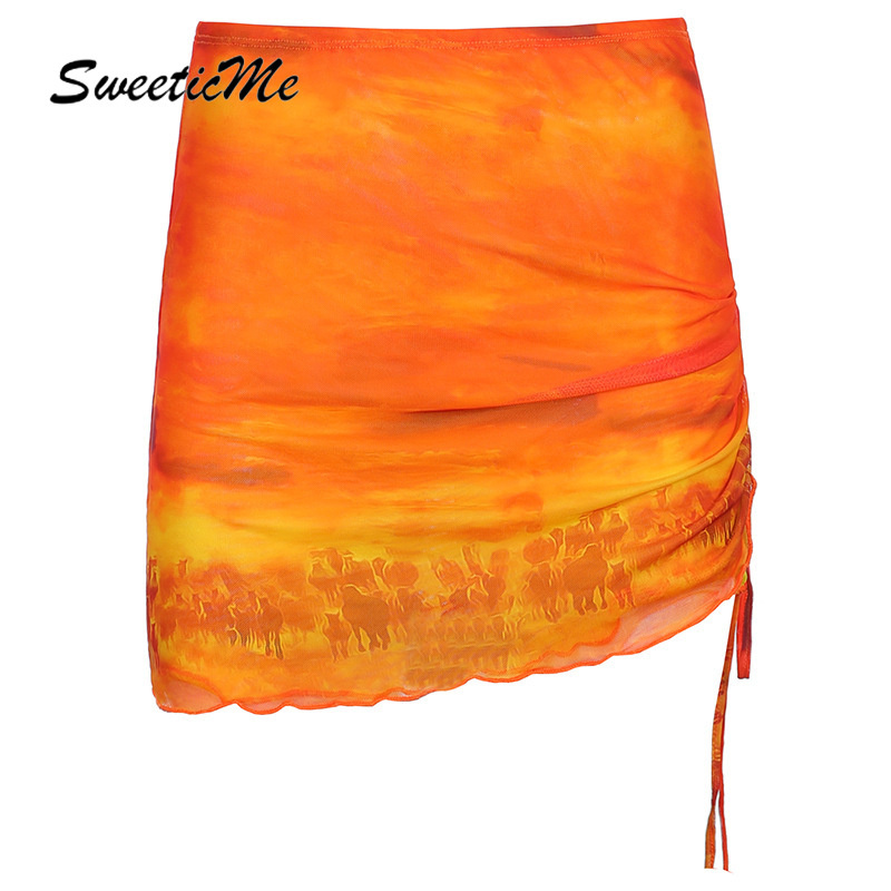 Chân Váy Lưới Gợn Sóng Hai Lớp Sweeticme 2021