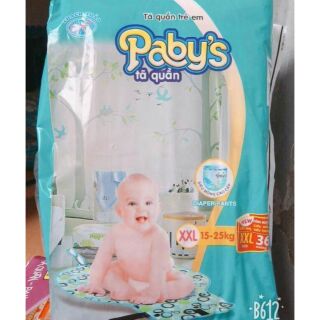 Bỉm quần paby's Thạch Thảo COMBO  bộ 108 miếng siez XXL + KM