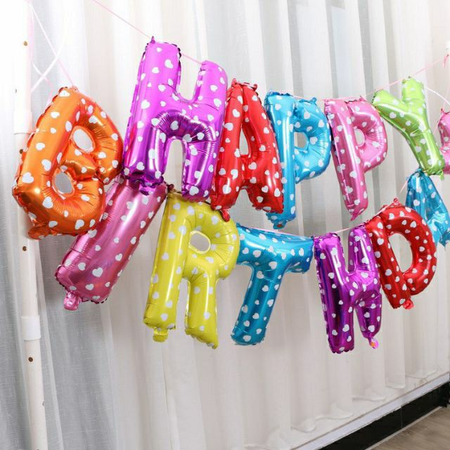 Bóng Chữ HPBD - phao chữ Happy Birthday Trang Trí Sinh Nhật