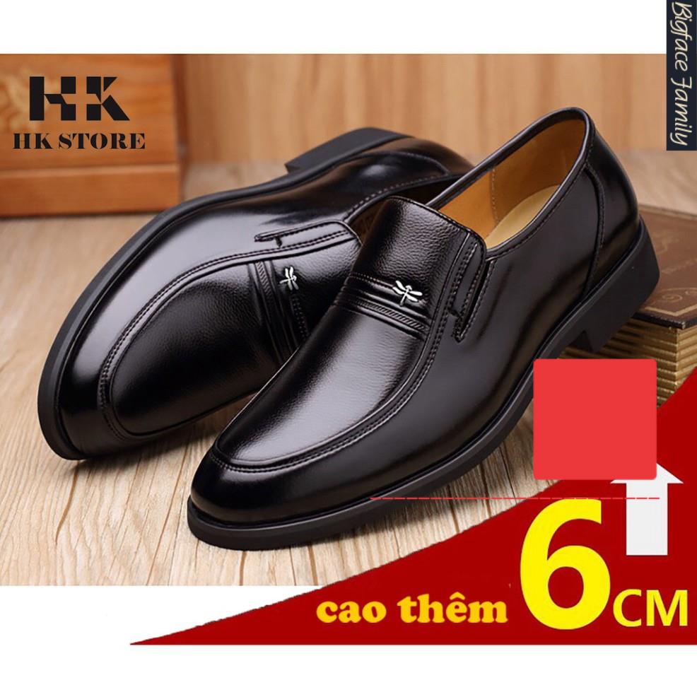 GIÀY NAM TRUNG NIÊN DA BÒ CAO CẤP BẢO HÀNH 12 THÁNG💖 HK.STORE💖 da bò xịn hàng đẹp tăng chiều cao thêm