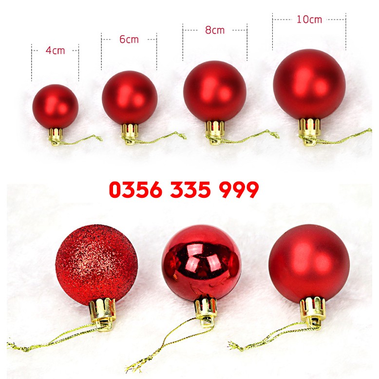 Hộp 6 Quả Châu Trang Trí Noel