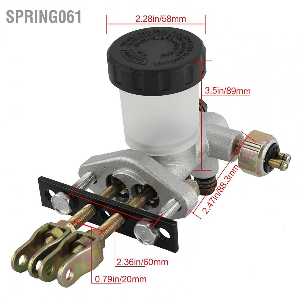 Spring061 Go Kart Hydraulic Brake Master Cylinder Replacement for Roketa GK‑01 GK‑06 GK‑13 GK‑19 GK‑28 GK‑39 GK‑43