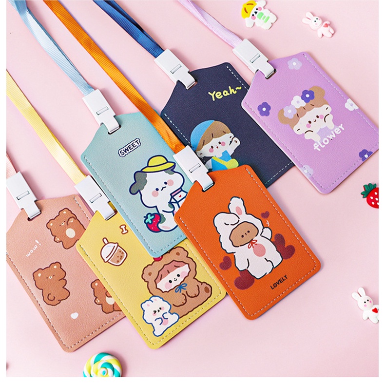 Vỏ Bọc Bảo Vệ Thẻ ID Họa Tiết Hoạt Hình Dễ Thương