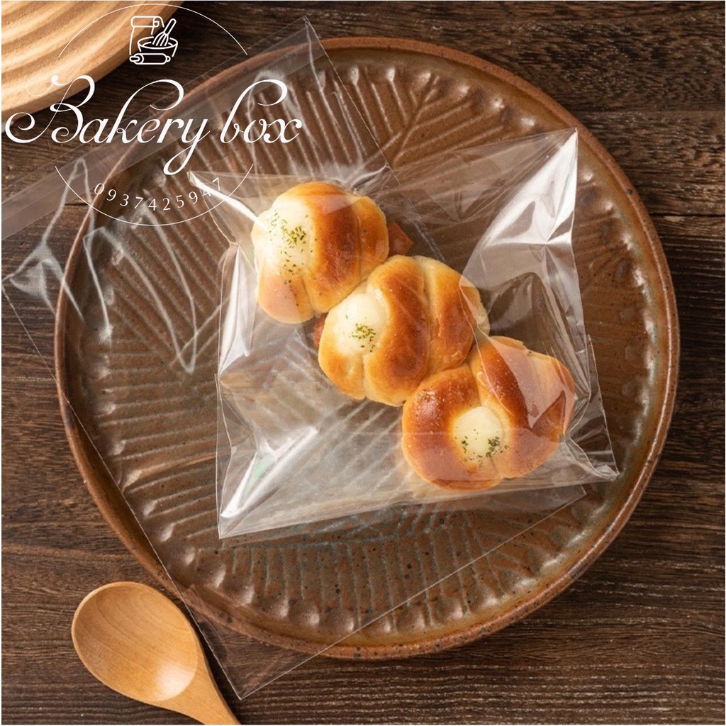 1KG Túi Dán Miệng Đủ Size Đựng Bánh Ngọt - Sừng Trâu - Donut