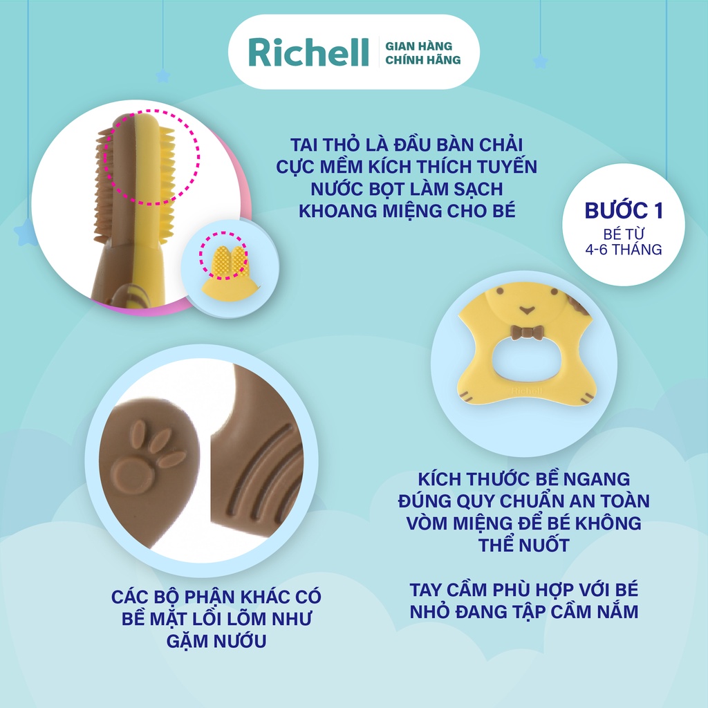 Bàn chải đánh răng trẻ em TLI Richell Nhật Bản | Baby