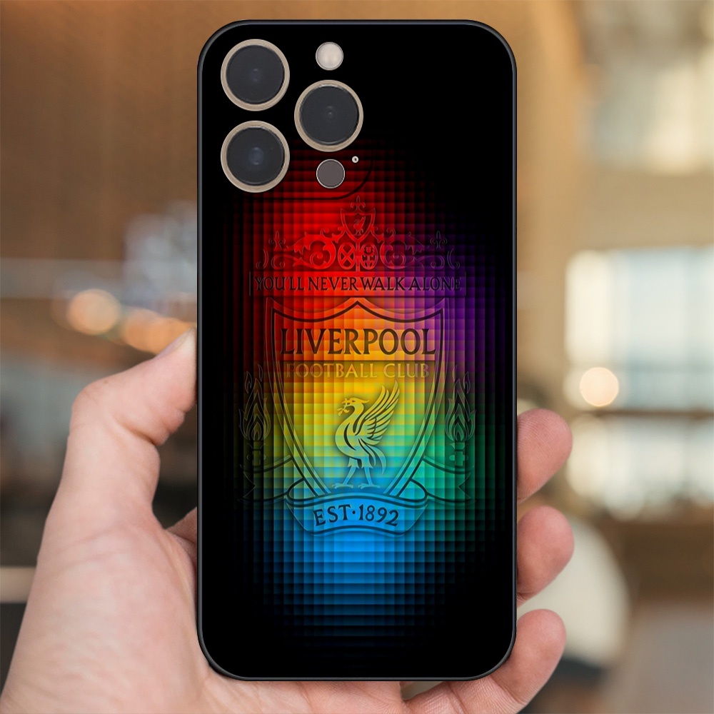 Ốp lưng iPhone 13 Pro dẻo đen cạnh vuông in hình Liverpool FC