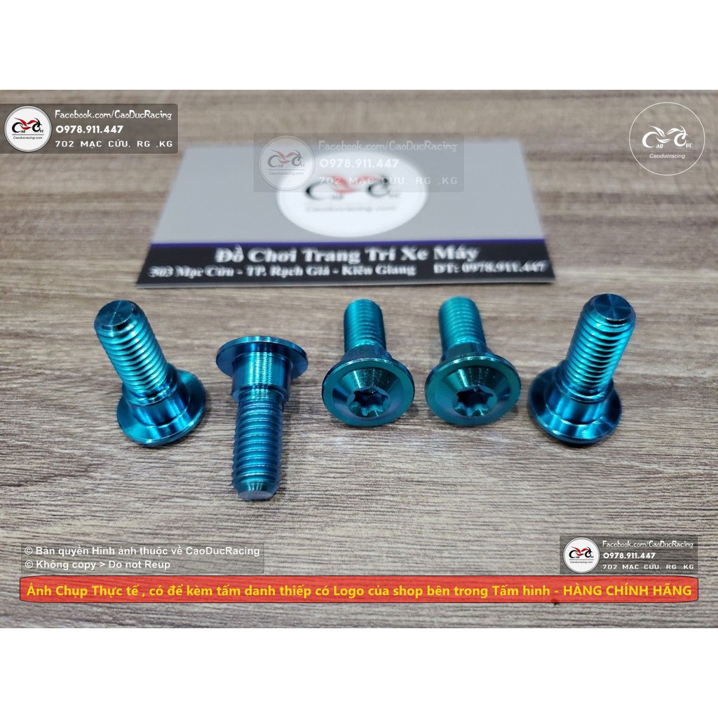 ốc đĩa titan GR5 8x25 loại có Gờ