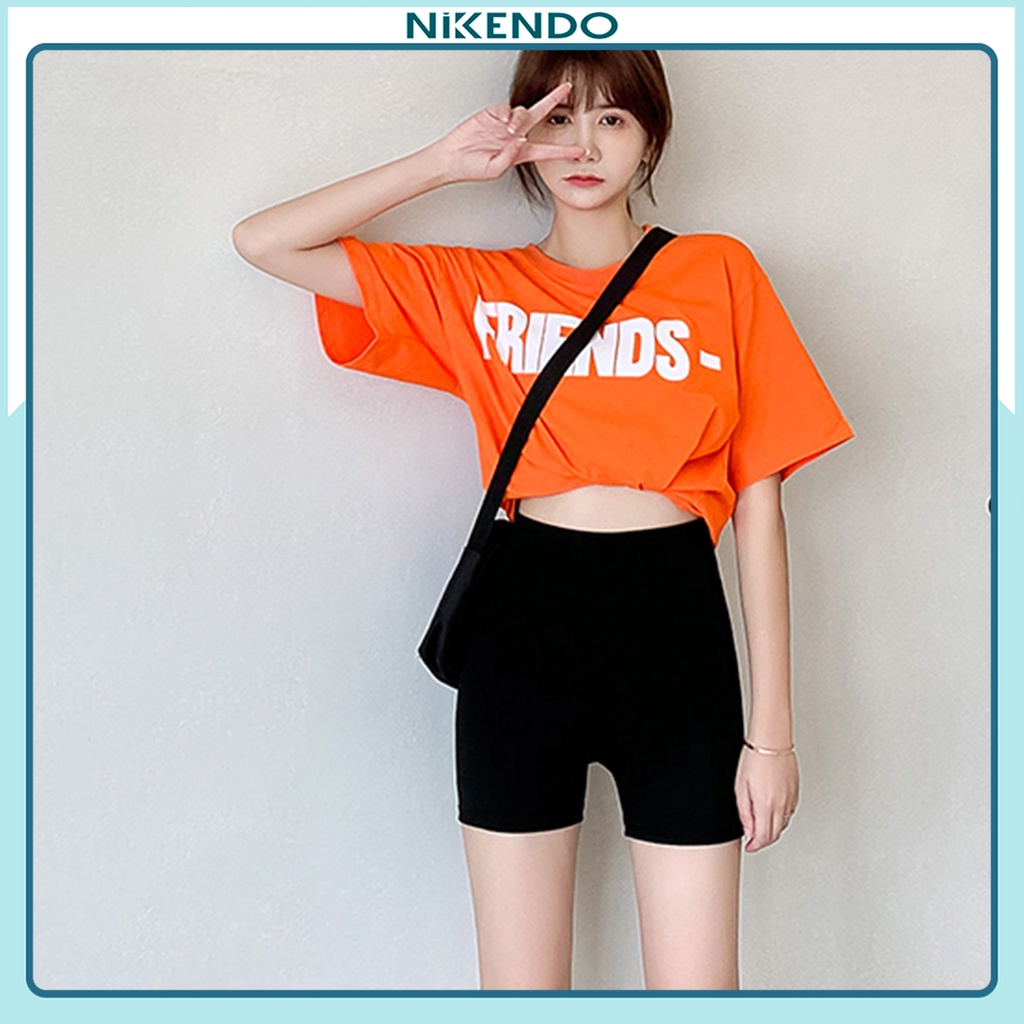 Quần Legging Đùi Biker Short Cạp Cao Nữ Chất Umi Dày dặn BK3