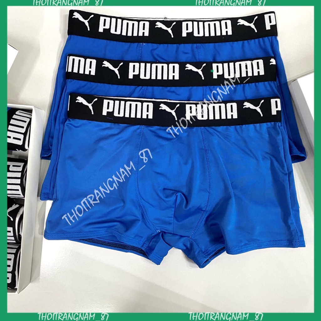 HỘP 4 QUẦN SỊP NAM PUMA Quần Lót Nam Thun Lạnh Puma Cao Cấp Quần Lót Nam Boxer Mềm Mại Co Dãn 4 Chiều Cực Thoáng Khí