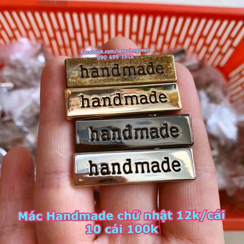 PK túi: Mác chữ Handmade