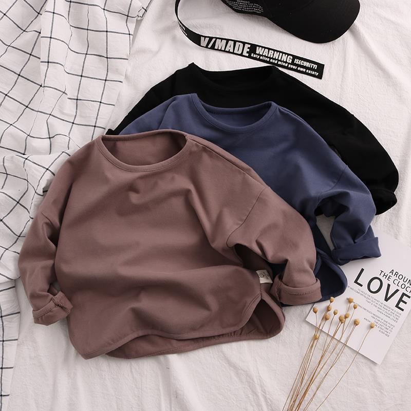 Áo thun dài tay cổ tròn 100 kiểu dáng độc đáo thời trang mùa thu cho bé