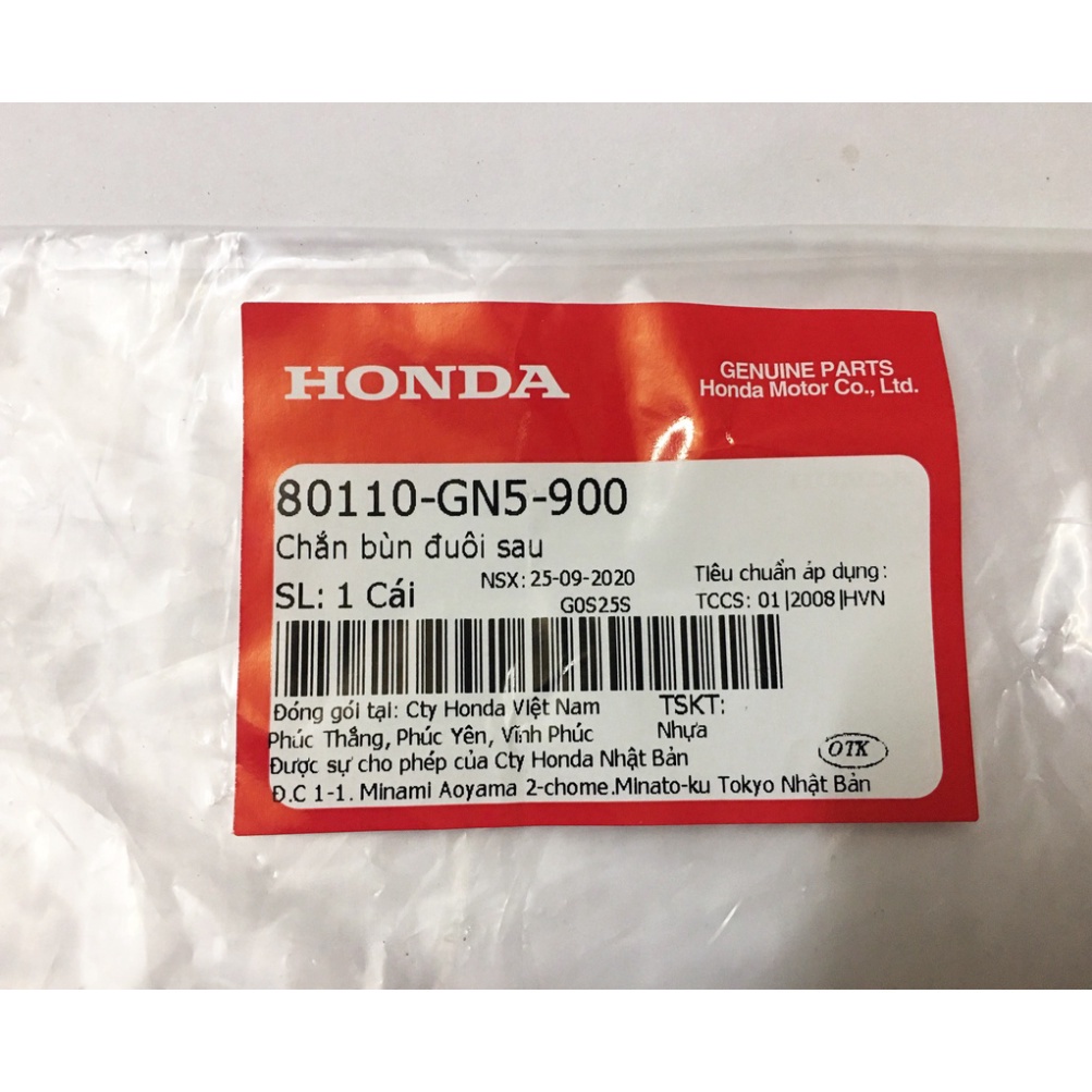 Chắn Bùn Sau Dream Chính Hãng Honda [ Chuẩn Zin ] - Hến Ngắn Cao Cấp Dream Lắp Dream Thái, Dream Việt, Super Dream