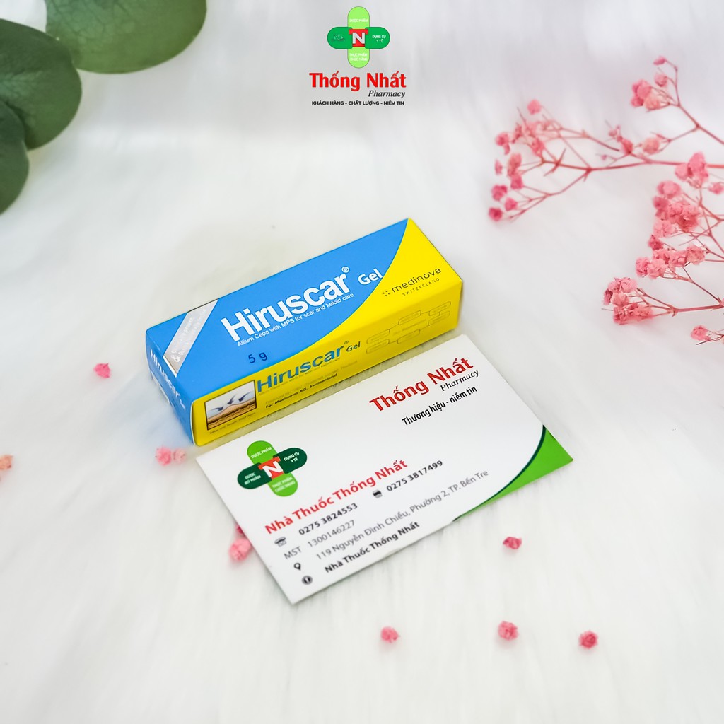 Hiruscar Gel Cải Thiện Sẹo Vừa, Sẹo lõm, Sẹo Thâm Tuýp 5gram