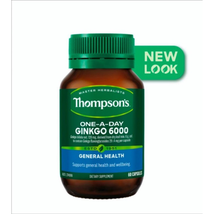 Tăng cường trí nhớ, bổ não, tuần hoàn não Thompson's 6000mg one-a-day