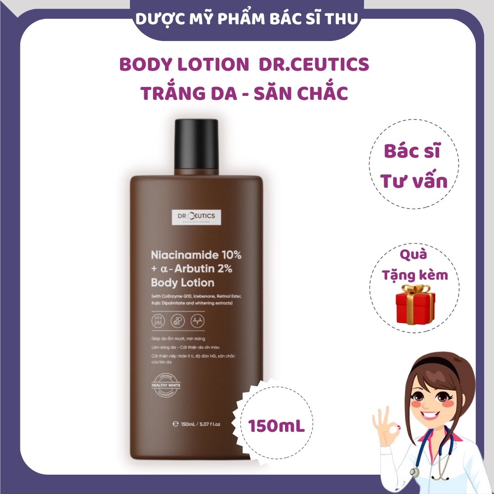 Dưỡng Thể Trắng Da Dr. Ceutics Body Lotion Giúp Làm Mịn Và Trắng da nhanh chóng 150mL - Dược Mỹ Phẩm Chính Hãng BS Thu
