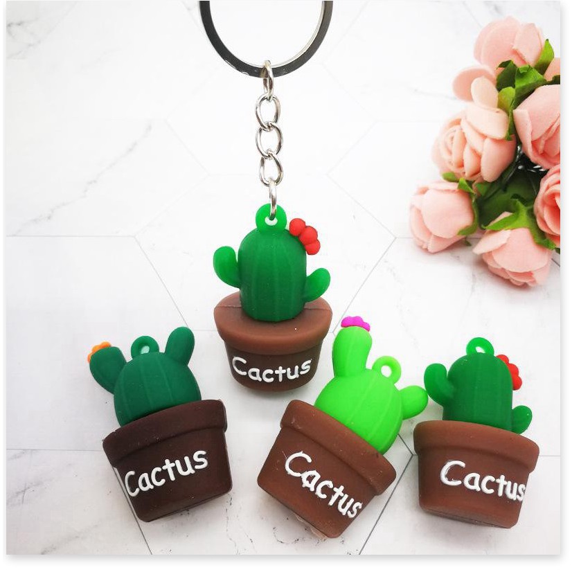 Móc khóa  ⛔GIÁ SỈ⛔  Móc khóa hình xương rồng cactus, thiết kế dễ thương, thích hợp cho bạn hoặc làm quà kỉ niệm 7902