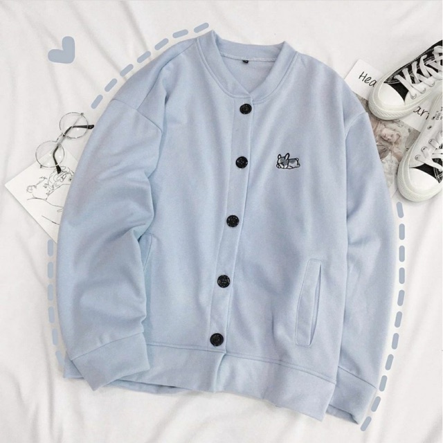 Áo Khoác Nỉ Bông Cardigan PUPPY Unisex Hồng/Đen/Blue [ FREESHIP ] form nam nữ unisex ❤️ Jaystoree ❤️ | BigBuy360 - bigbuy360.vn