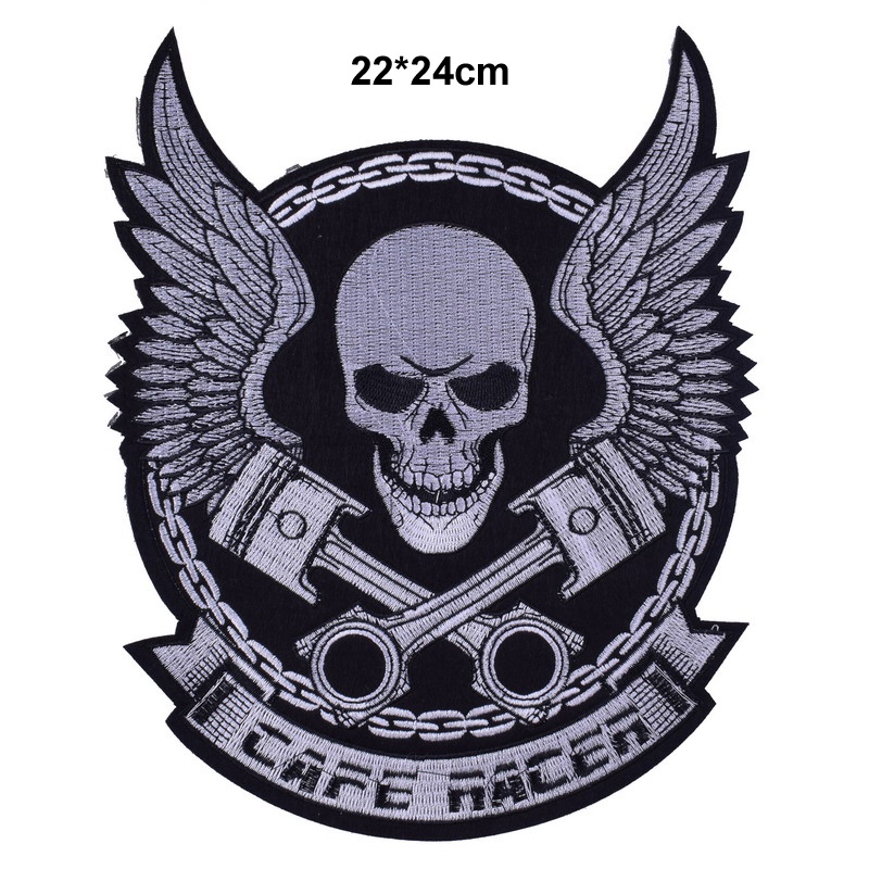 Sticker Ủi Thêu Hình Đầu Lâu Cá Tính