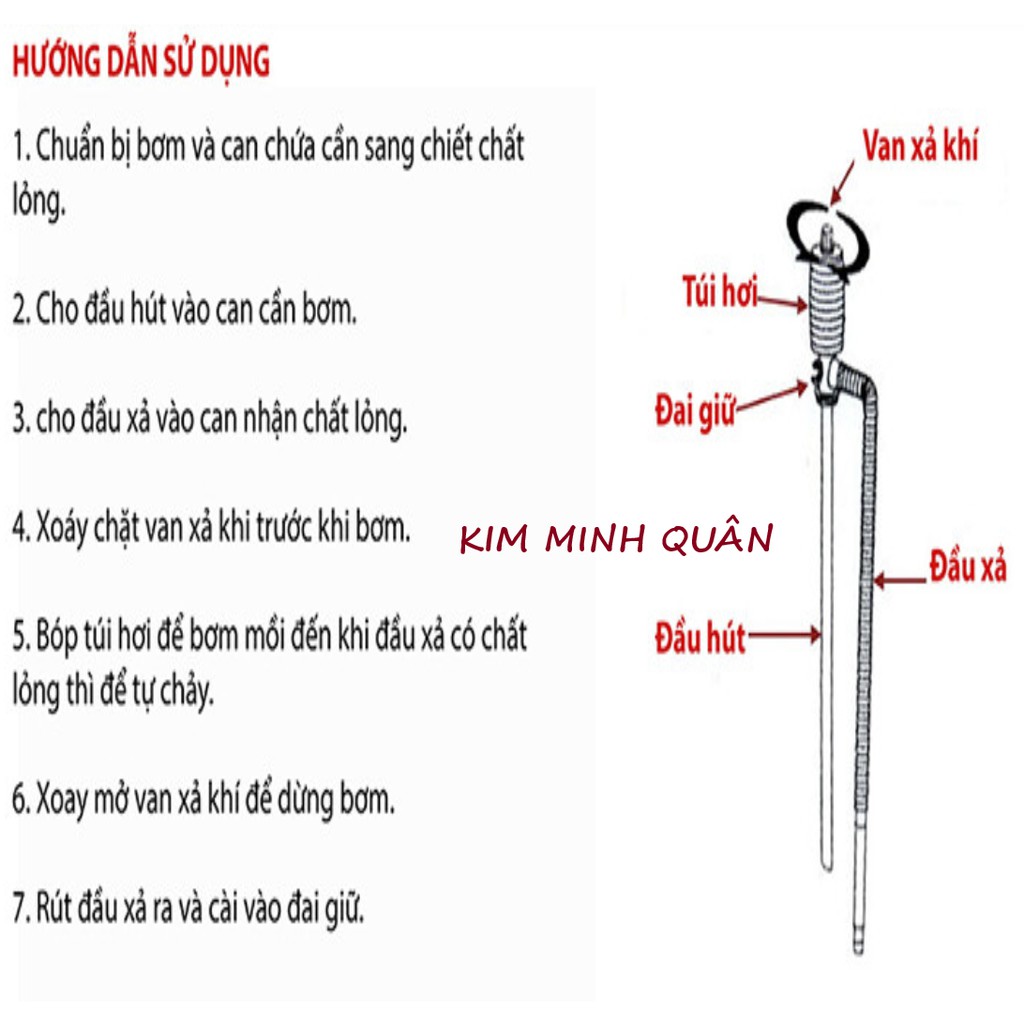 Bơm Tay Nhựa Bơm Hút Dung Dich ø14mm UT-001 BUDDY