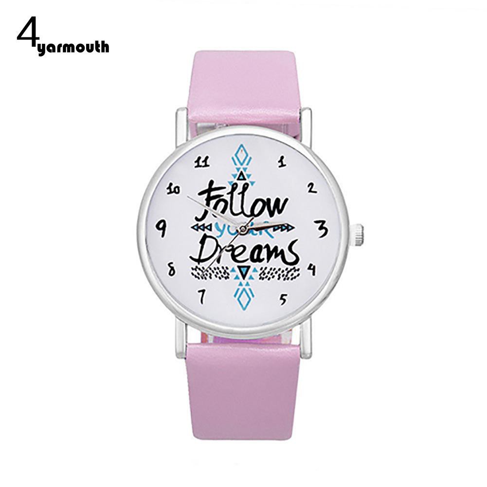 Đồng hồ đeo tay dây da giả thời trang xinh xắn cho nữ