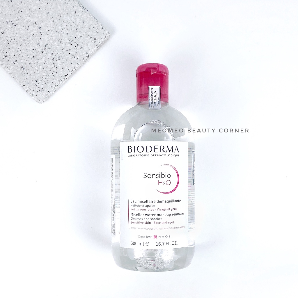 Nước tẩy trang Bioderma Sensibio (da nhạy cảm)  &amp; Sebium (da dầu mụn) H2O 500ml