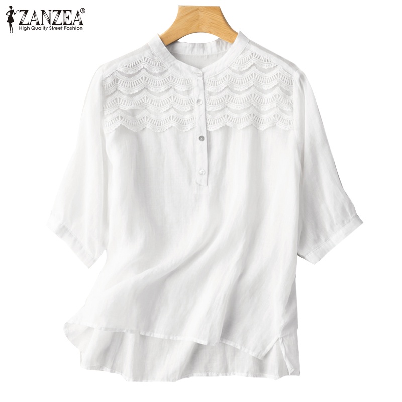 Zanzea Áo Tay Lửng Phối Ren Thời Trang Dành Cho Nữ