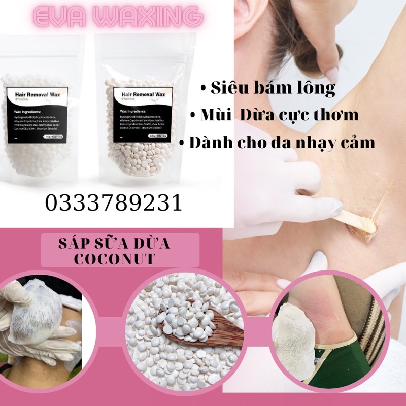 Sáp wax lông dừa cao cấp hàng chuẩn LIDDY siêu bám lông, an toàn phù hơp mọi loại da lông nách, bikini,râu, body