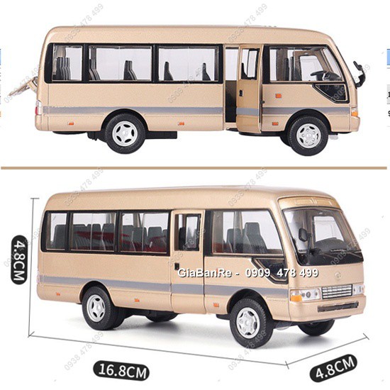 Xe Mô Hình Kim Loại Bus Toyota Coaster dài 20cm - Tỉ Lệ 1:32 - Shenghui - 7659.1