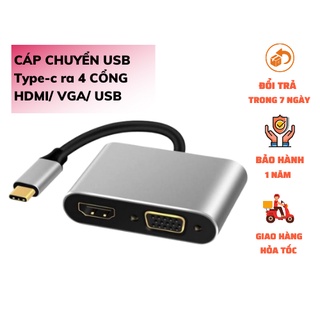 Cáp chuyển USB Type-c ra 4 cổng HDMI/ VGA/ USB và cổng sạc hỗ trợ chế độ Dex
