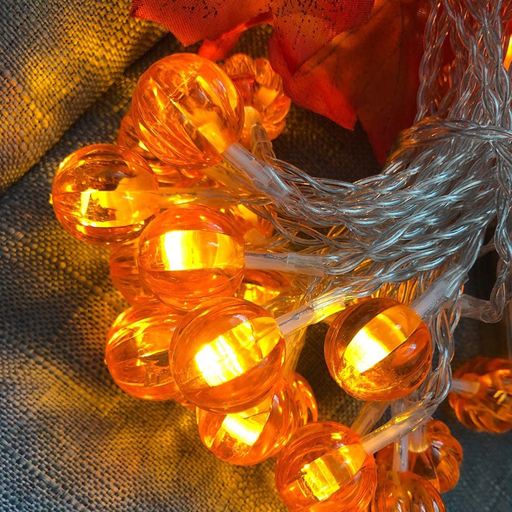 Dây Đèn LED 1.5 / 3m Hình Lá Phong / Bí Ngô / Lá Phong Trang Trí Lễ Tạ Ơn