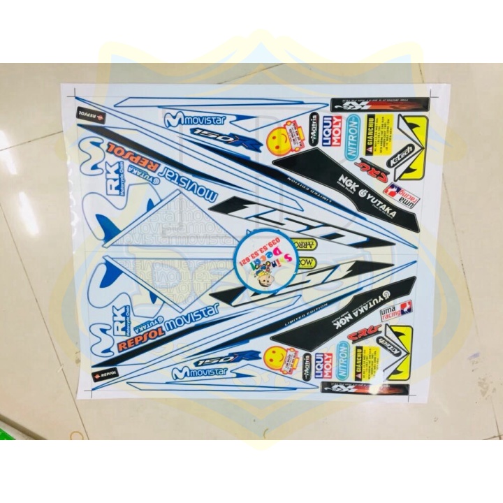 ( Quí khách vui lòng mang ra tiệm cho thợ dán ) Tem winner Movistar xanh