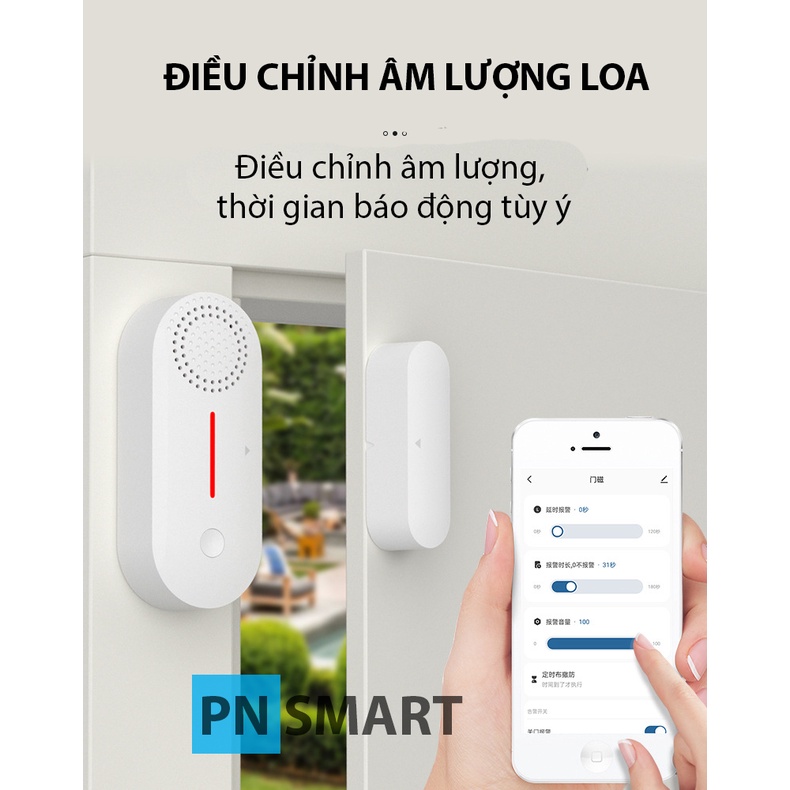 Cảm biến cửa Wifi Tuya có loa, báo động chống trộm tuya