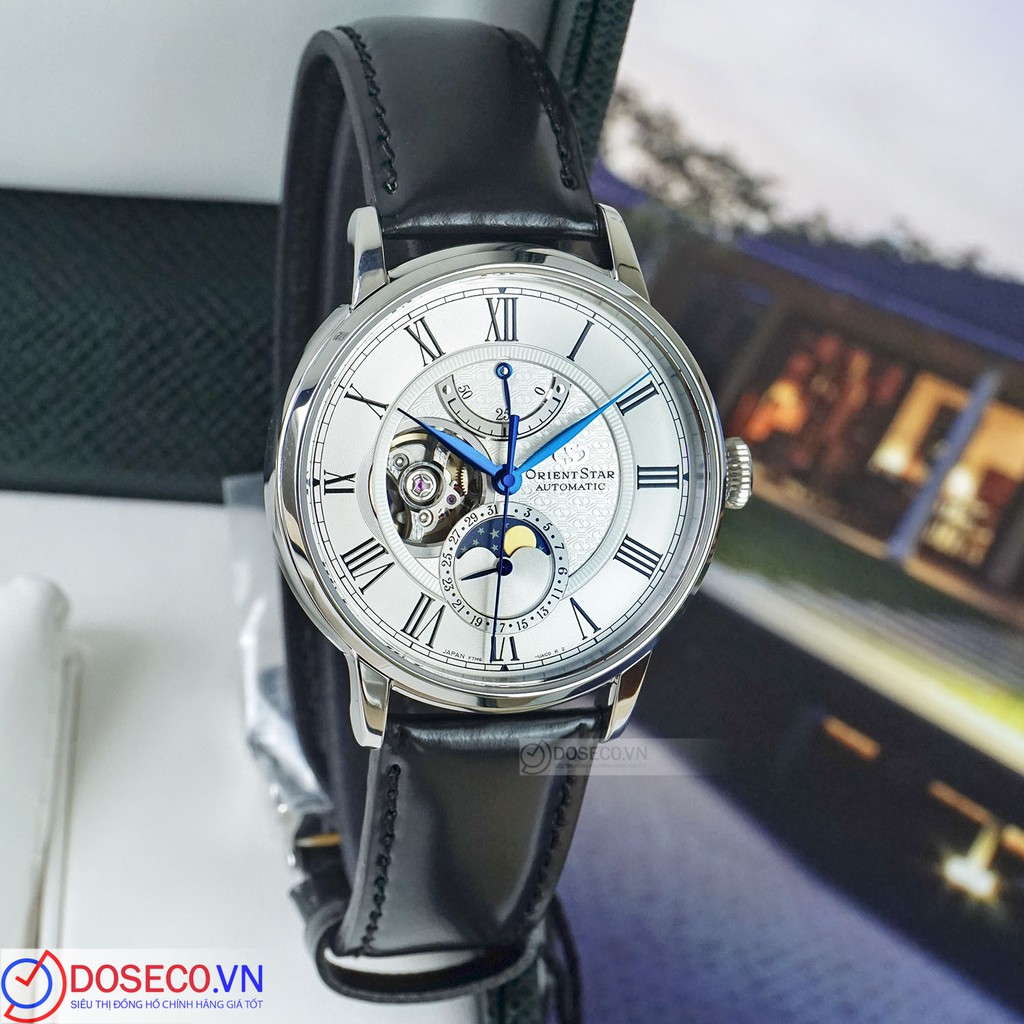 Đồng hồ nam Orient Star Mechanical Moon Phase Classic RE-AY0106S00B