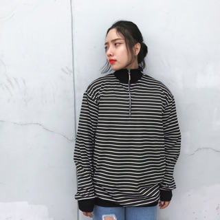 Tay dài cổ zip Thu Đông (video thật)