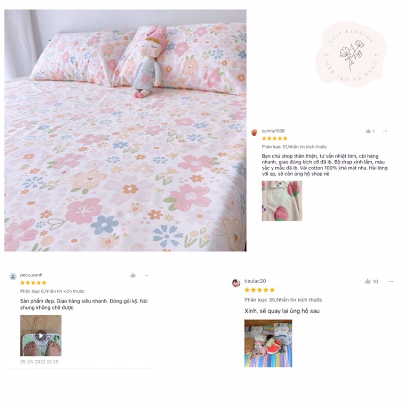 Ga Và 2 Vỏ Gối Cotton Living Chất Siêu Mềm Mát,Thấm Hút Mồ Hôi,Mẫu Đa Dạng Đủ Kích Thước