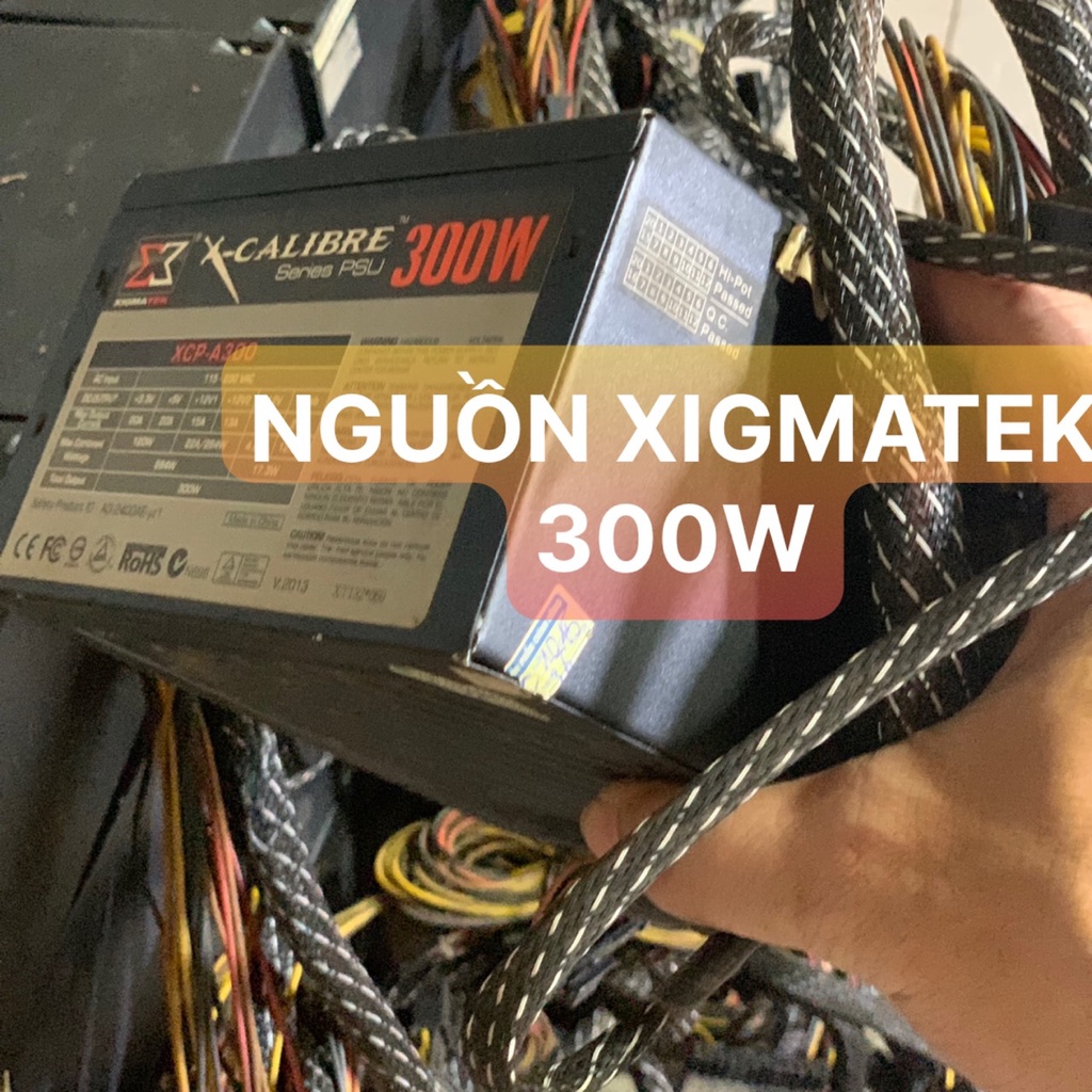 UPS N Guồn XIGMATEK  300W Fan 12 Màu Đen Dây  6P Vga  - Vi Tính Bắc Hải
