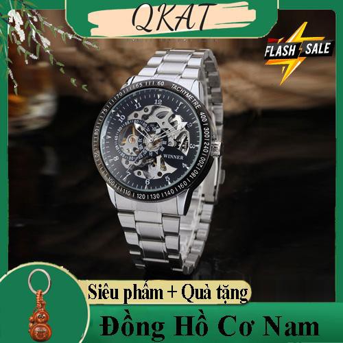 Đồng hồ cơ nam Winner TM 5-Đồng hồ Cơ Lộ máy nam Winner Sang trọng-ây thép đúc đặc không gỉ-Mặt chống xước