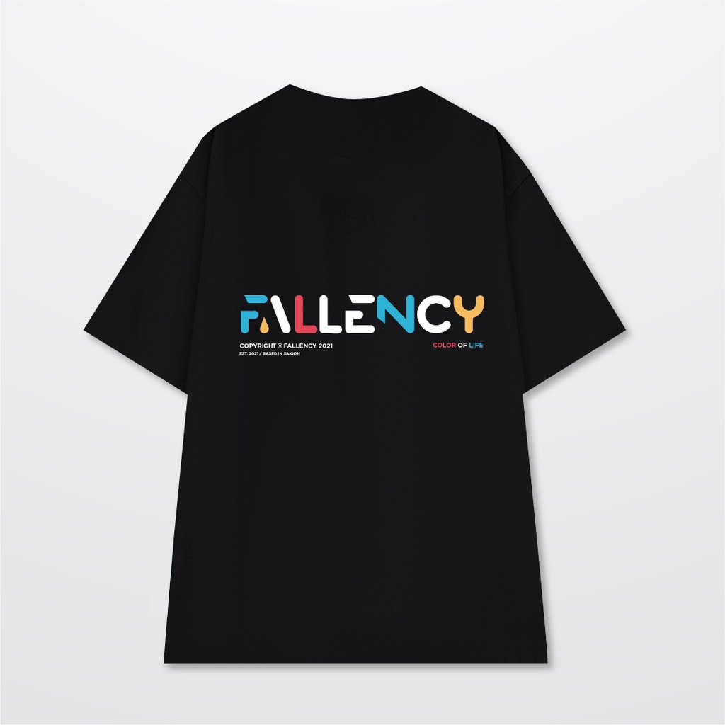 Áo oversize, form rộng Fallency Color, thun tay lỡ